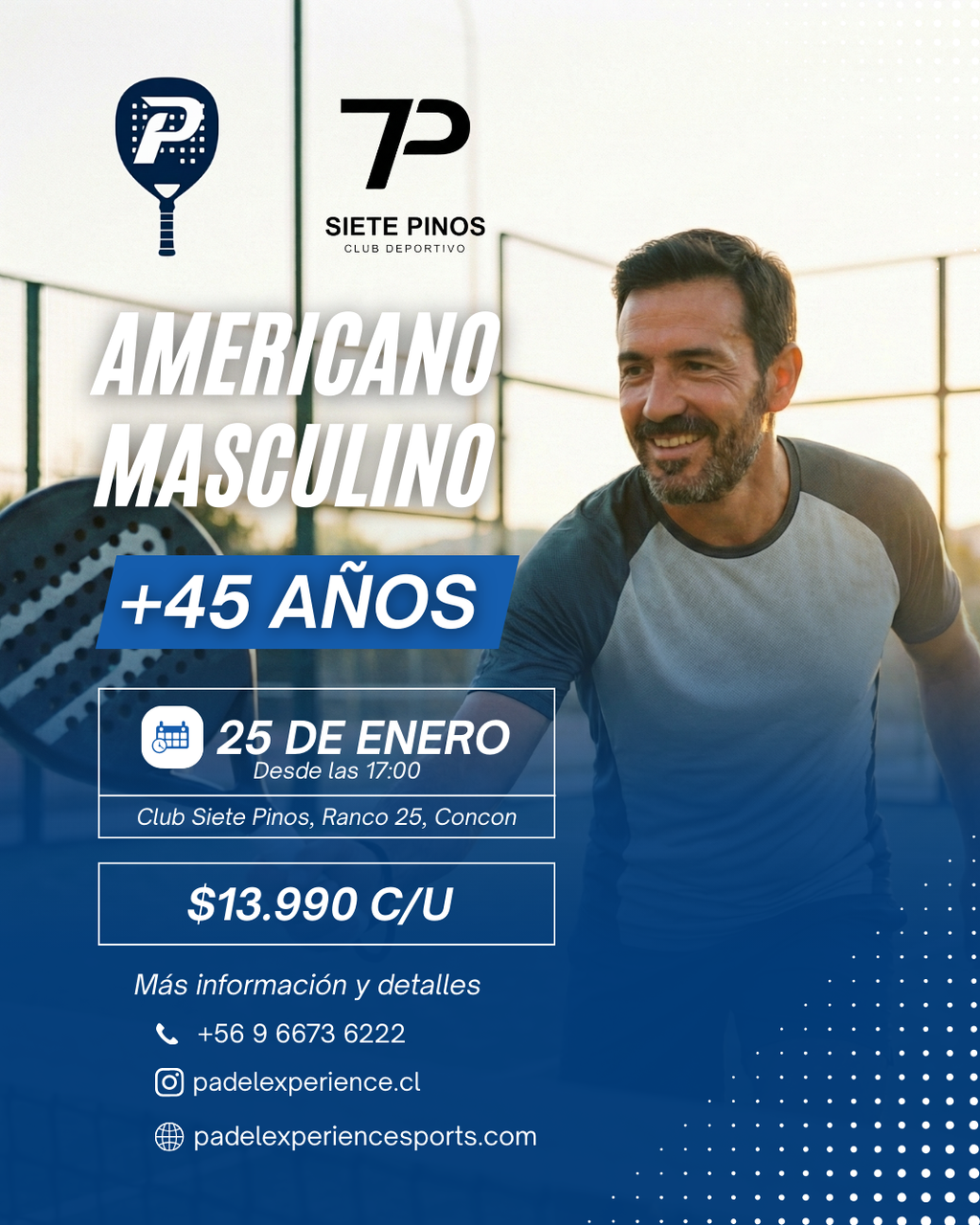 Inscripción por Pareja Torneo 24 de Enero en Club 7 Pinos