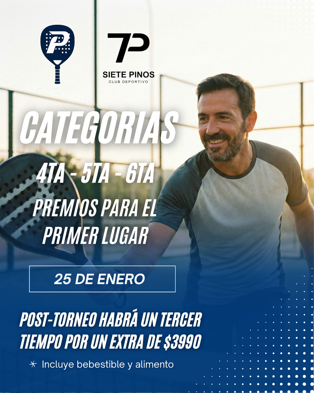 Inscripción por Pareja Torneo 24 de Enero en Club 7 Pinos